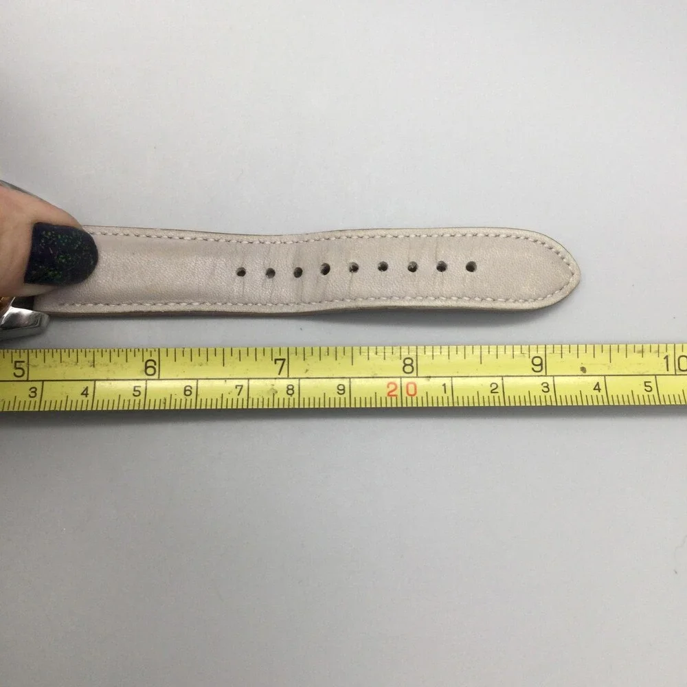 Fossil Womens Watch 38mm Gold Silver Tone Day Date Leather BQ3384 New Battery